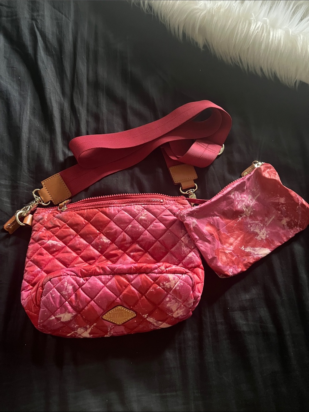 MZ Wallace Quilted Red Crossbody Bag - Picture 5 of 6
